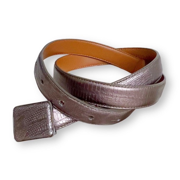 Lauren Ralph Lauren taupe leather belt - Picture 1 of 3